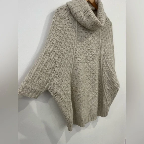 Joan Vass Wool Mohair Sweater Medium Cozy Cottagecore Cowl Neck Pullover - Picture 2 of 5